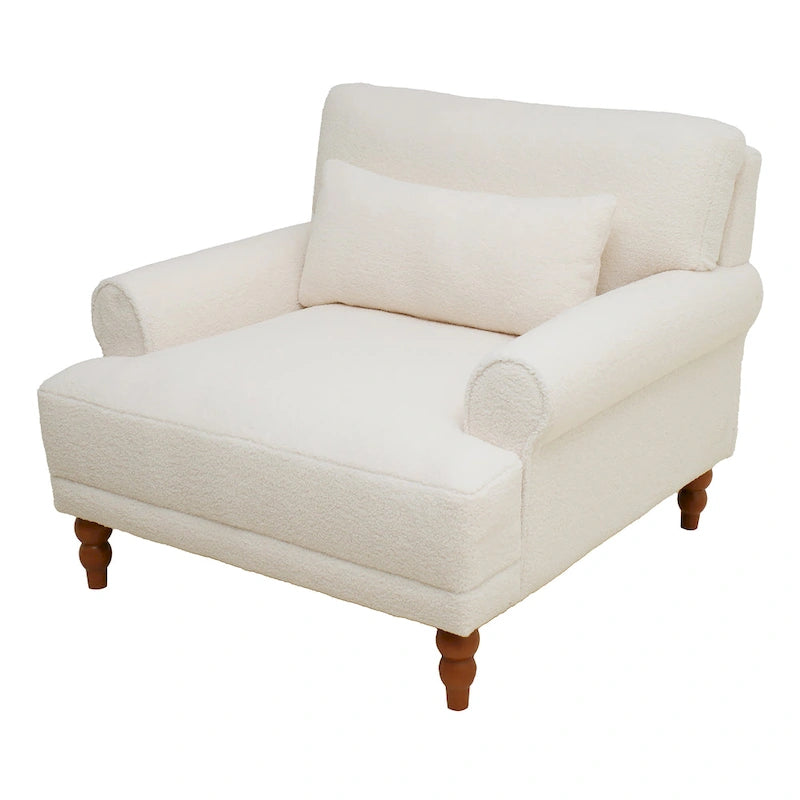 Sillón de exterior con respaldo de listones, 1 plaza – Beige / Blanco / Verde