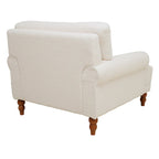 Sillón de exterior con respaldo de listones, 1 plaza – Beige / Blanco / Verde