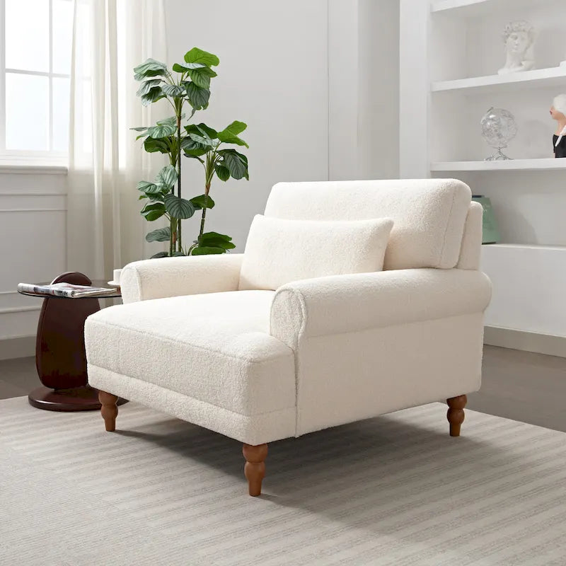 Sillón de exterior con respaldo de listones, 1 plaza – Beige / Blanco / Verde